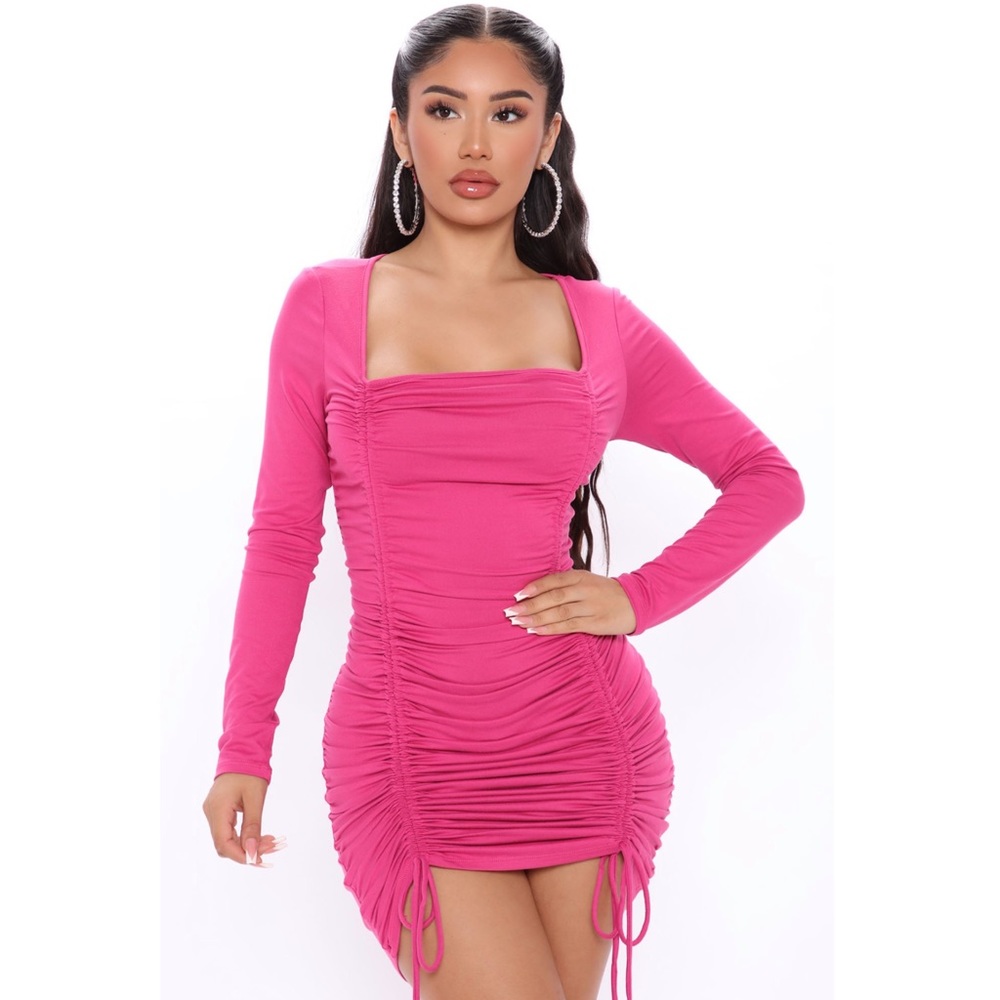Fashion Nova pink dress. Size: Small. Brand new